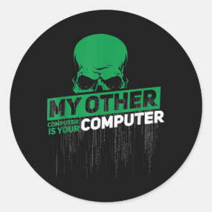 Developer Sysadmin Engineer Hacker Nerd Admin Code Classic Round Sticker