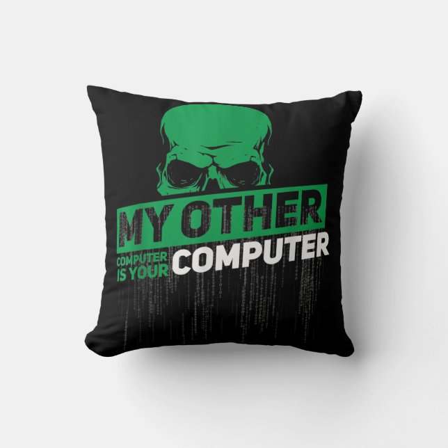 Developer Sysadmin Engineer Hacker Nerd Admin Code Cushion (Front)