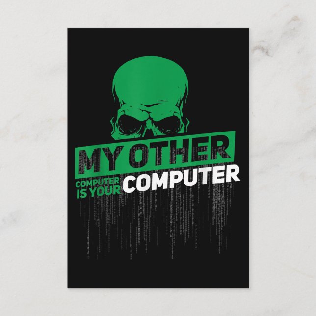 Developer Sysadmin Engineer Hacker Nerd Admin Code Enclosure Card (Front)