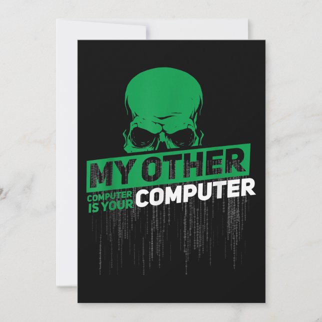 Developer Sysadmin Engineer Hacker Nerd Admin Code Invitation (Front)