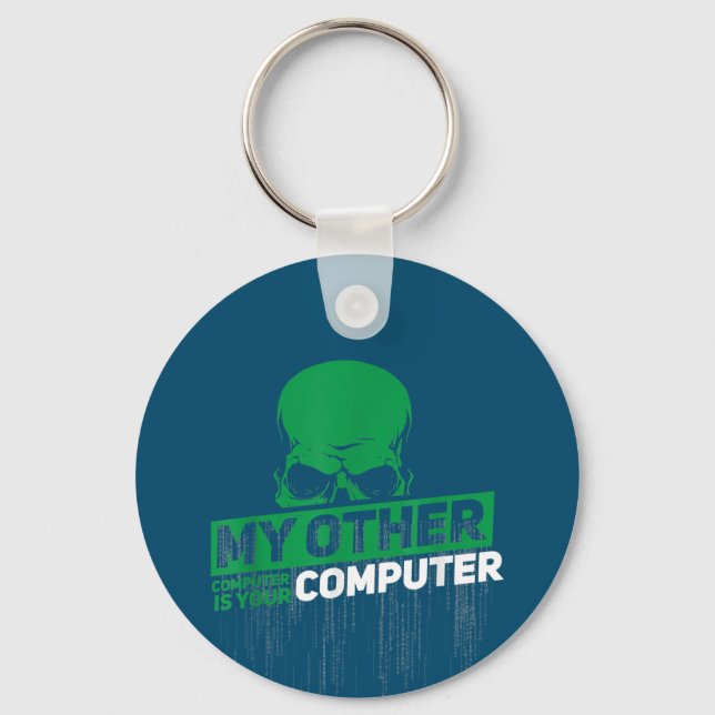 Developer Sysadmin Engineer Hacker Nerd Admin Code Key Ring (Front)
