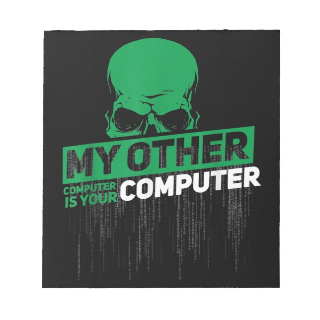Developer Sysadmin Engineer Hacker Nerd Admin Code Notepad (Front)