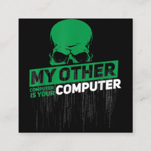 Developer Sysadmin Engineer Hacker Nerd Admin Code Square Business Card
