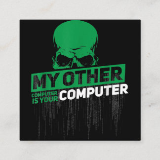 Developer Sysadmin Engineer Hacker Nerd Admin Code Square Business Card