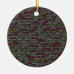 Developer's Terminal Pattern Ceramic Tree Decoration