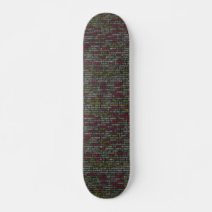 Developer's Terminal Pattern Skateboard