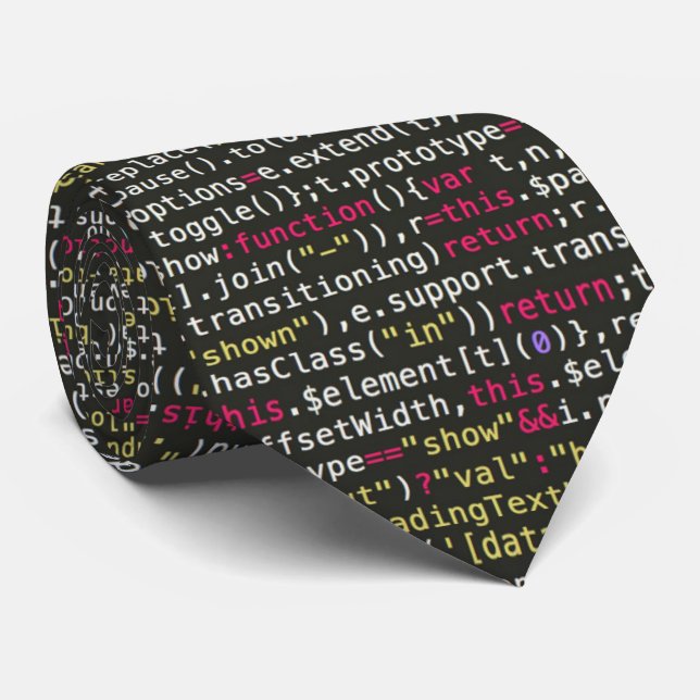 Developer's Terminal Pattern Tie (Rolled)