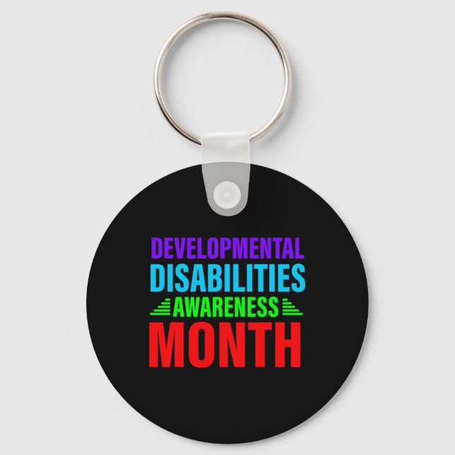 Developmental-disabilities-awareness month mum say key ring (Front)