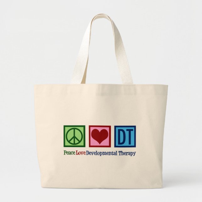 Developmental Therapy Large Tote Bag (Front)