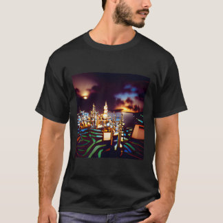Deviant Art city of lights in 1990 style of an arc T-Shirt