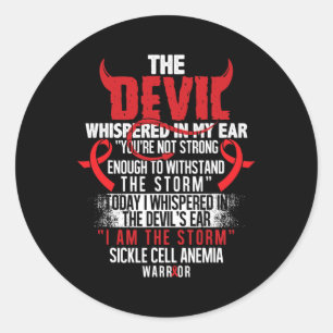 Devil2- Sickle Cell Anaemia Awareness Supporter Ri Classic Round Sticker