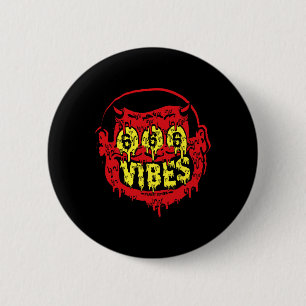 Devil 666 Vibes - Retro Style 666 Funny Evil Hallo 6 Cm Round Badge