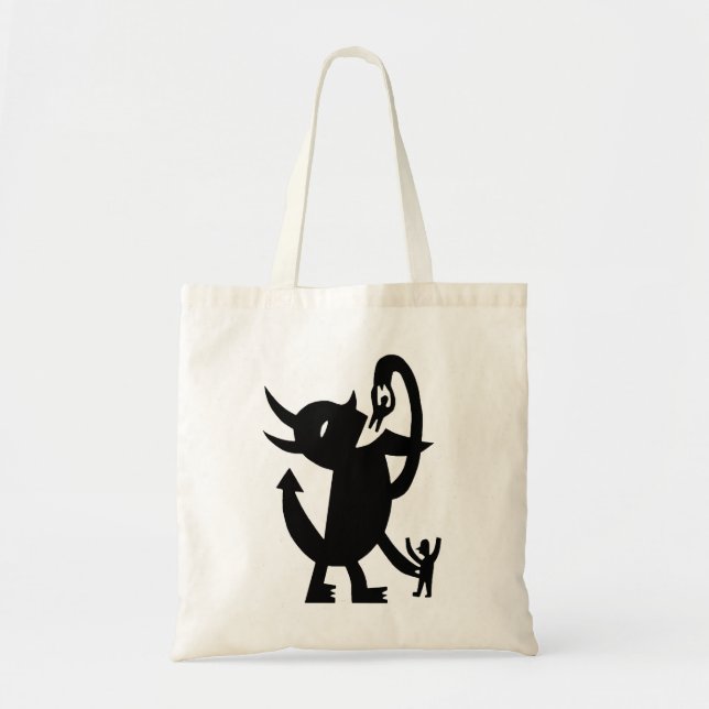 Devil And Two Friends Tote Bag (Front)