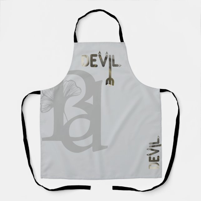 DEVIL Apron Abstract Trend Interior Decor Black (Front)