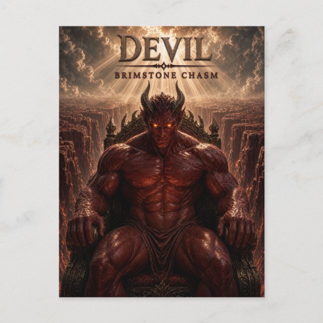 Devil Brimstone Chasm Dark Cinema Postcard (Front)