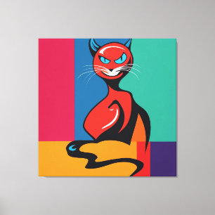 Devil Cat Canvas Print