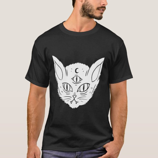 Devil Cat Witchcraft Wicca Occult Witch Esoteric G T-Shirt (Front)