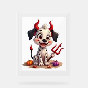 Devil Dalmatian Mischief Acrylic Sign