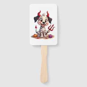 Devil Dalmatian Mischief Hand Fan