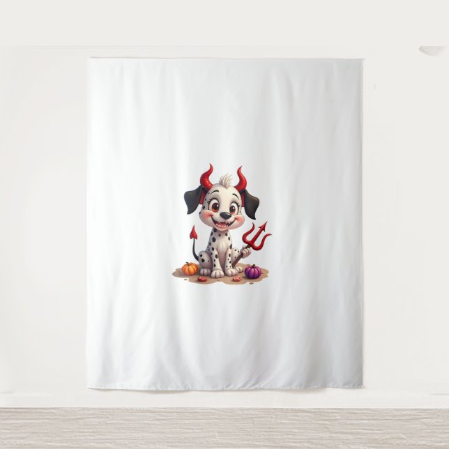Devil Dalmatian Mischief Tapestry (Front)