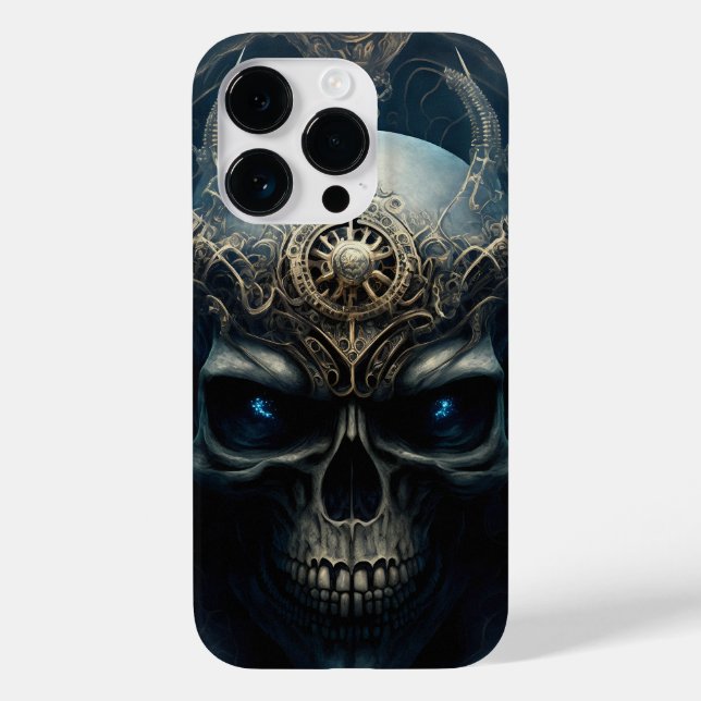 Devil dead head with sparkling blue eyes Case-Mate iPhone case (Back)