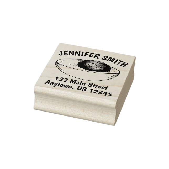 Devil Deviled Egg Picnic Food Foodie Address Rubber Stamp (Stamp)