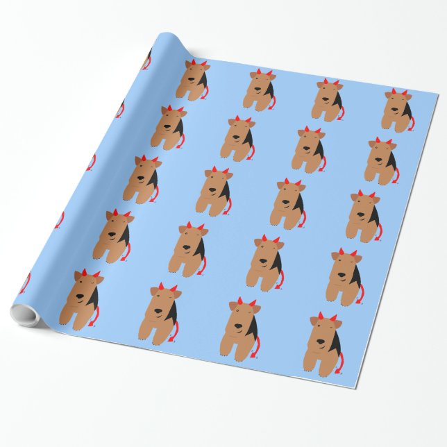 Devil Dog Wrapping Paper (Unrolled)