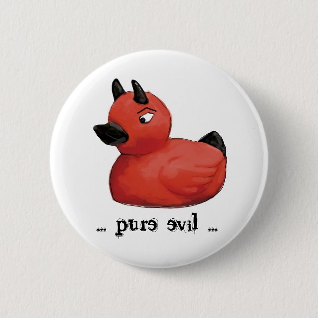 Devil Duck Stuff... 6 Cm Round Badge (Front)