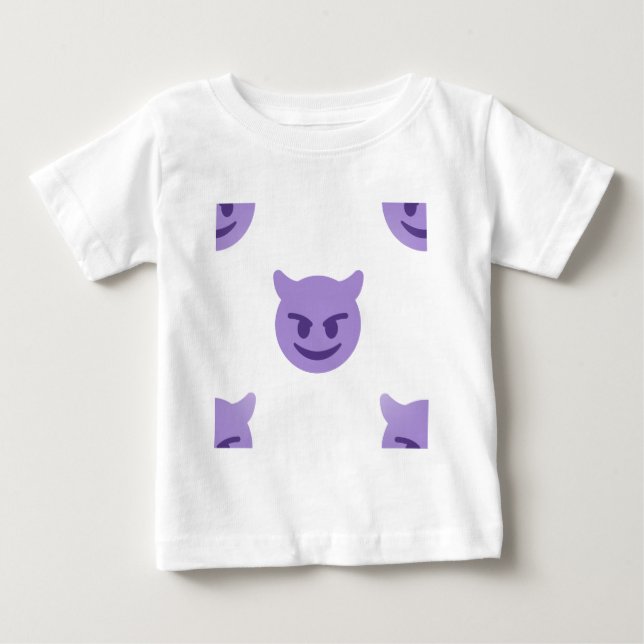 devil emoji baby T-Shirt (Front)