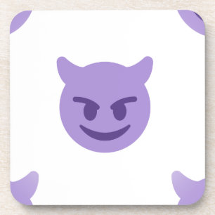 devil emoji coaster