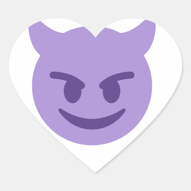 devil emoji heart sticker (Front)