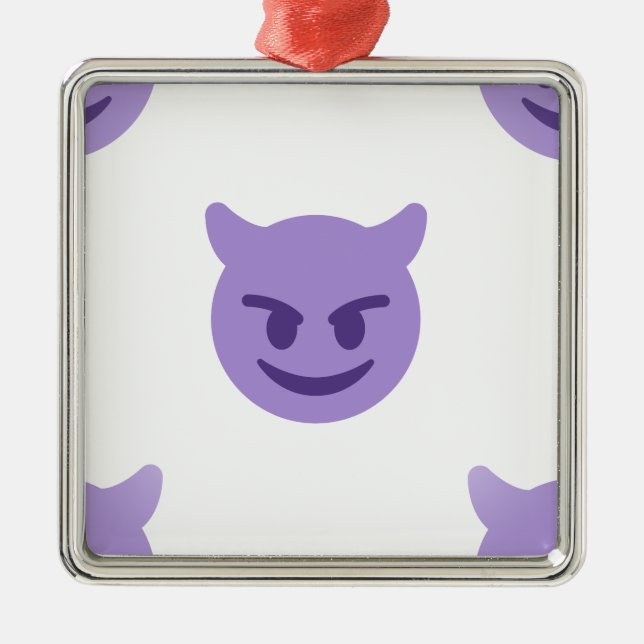 devil emoji metal tree decoration (Front)