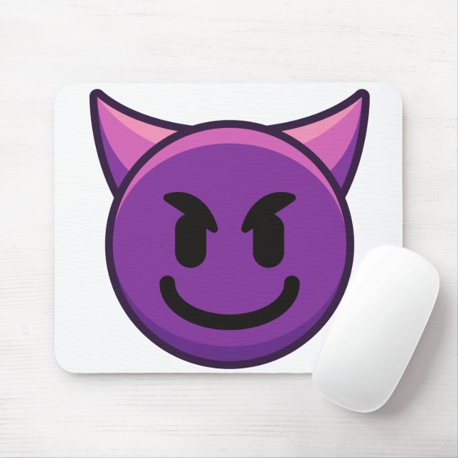 Devil Emoji Mouse Pad (With Mouse)