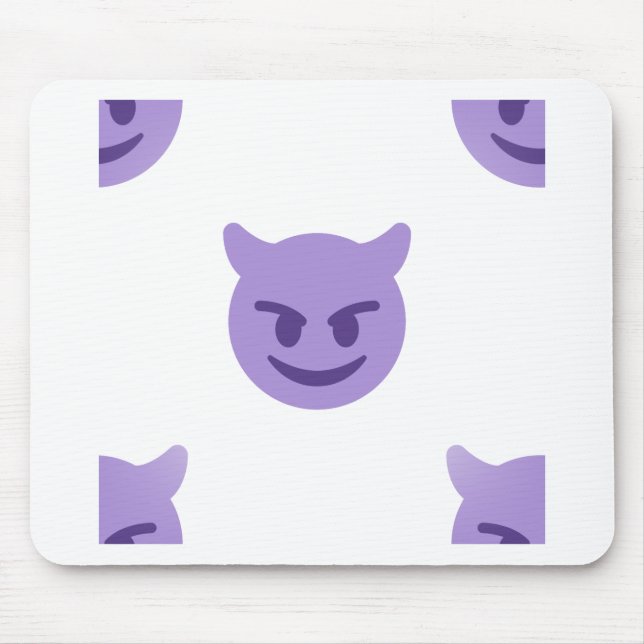 devil emoji mouse pad (Front)