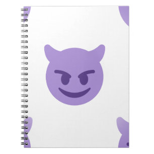 devil emoji spiral notebook