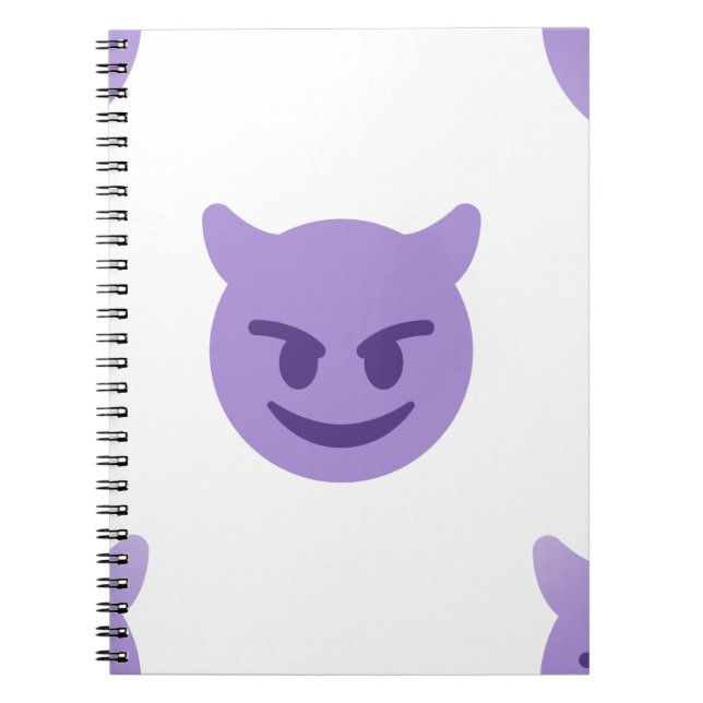 devil emoji spiral notebook (Front)