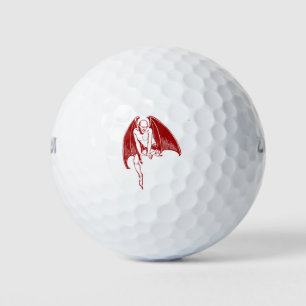 Devil Evil Demon Monster Wings Gothic Golf Balls