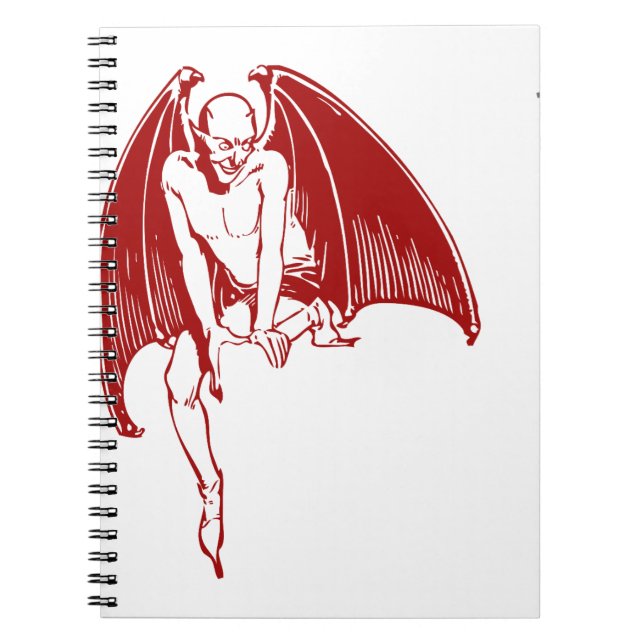 Devil Evil Demon Monster Wings Gothic Notebook (Front)