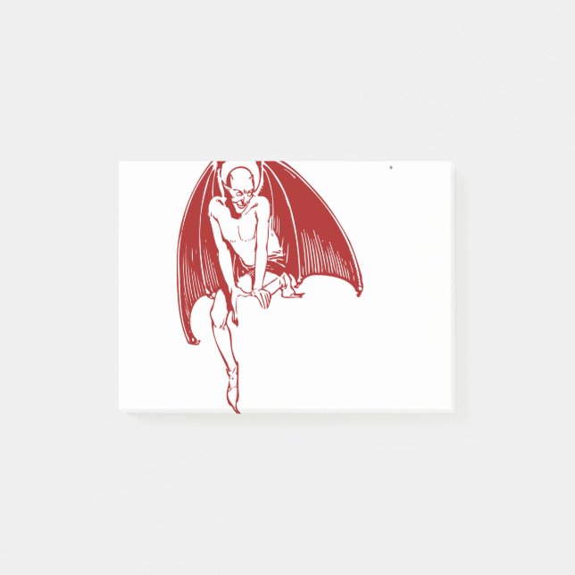 Devil Evil Demon Monster Wings Gothic Post-it Notes (Front)