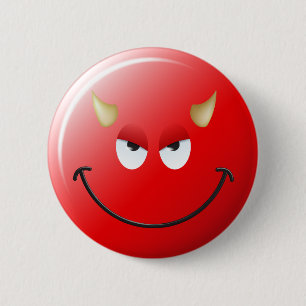 Devil Face 6 Cm Round Badge