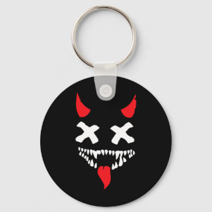 Devil Face Lazy Halloween Costume Scary Creepy Spo Key Ring