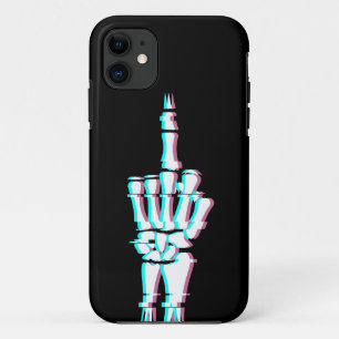 Devil Finger Skull Hand Glitch Effect Case-Mate iPhone Case