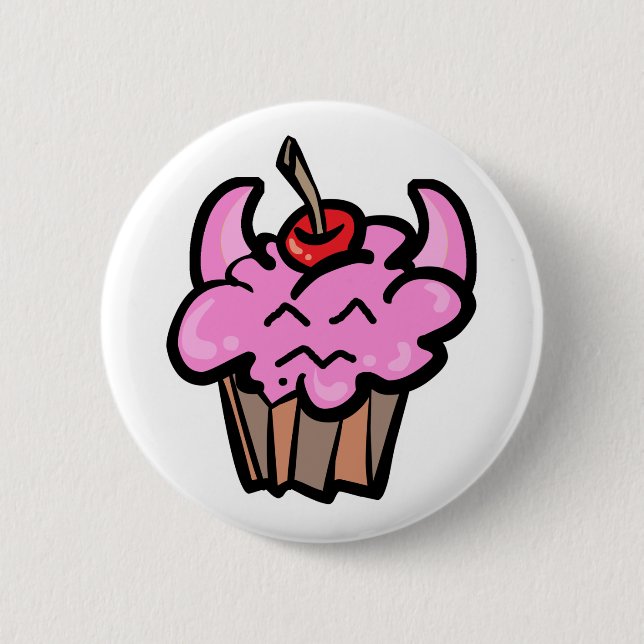 Devil Food Cupcake 6 Cm Round Badge (Front)