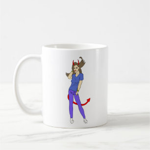 devil girl coffee mug