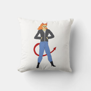 devil girl cushion