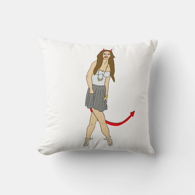 devil girl cushion (Front)