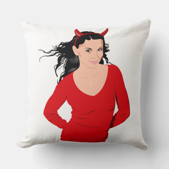 DEVIL GIRL CUSHION (Front)