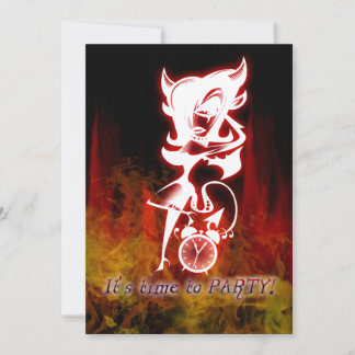 Devil Girl Goth Fantasy Sweet 16 Birthday Invitation