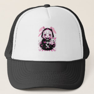 Devil Girl Halloween T-Shirt – Spooky Cute Costume Trucker Hat