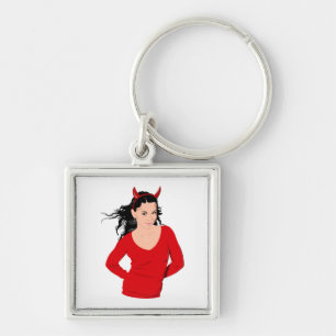 DEVIL GIRL KEY RING
